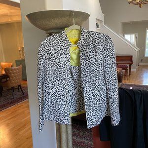 Flores & Flores Sassy Leopard Print Tank and Jacket Size 16